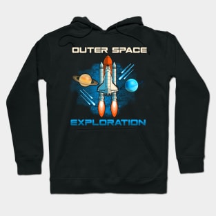 Outer Space Exploration Rocket Astronaut Hoodie